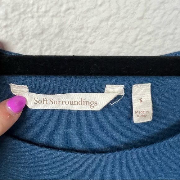 𝅺Soft Surroundings Tamara Tunic Style 2AV18 Blue Sz S - Picture 5 of 6